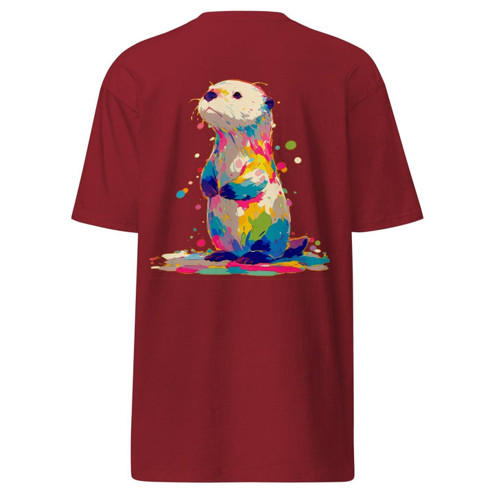 Paint Puddle Otter Premium Heavyweight Tee - Polendo Design Paint Puddle Otter Premium Heavyweight Tee