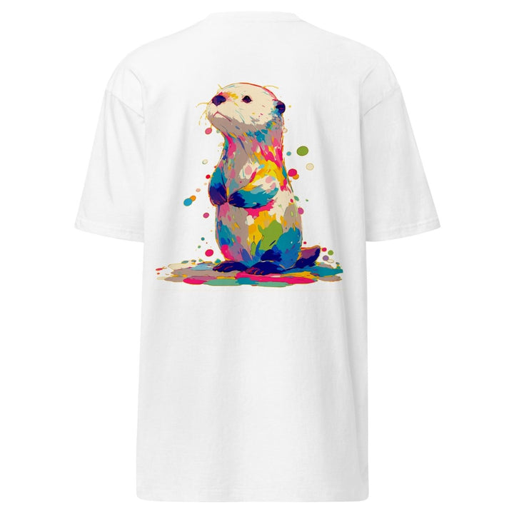 Paint Puddle Otter Premium Heavyweight Tee - Polendo Design Paint Puddle Otter Premium Heavyweight Tee
