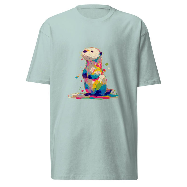 Paint Puddle Otter Premium Heavyweight Tee - Polendo Design Paint Puddle Otter Premium Heavyweight Tee