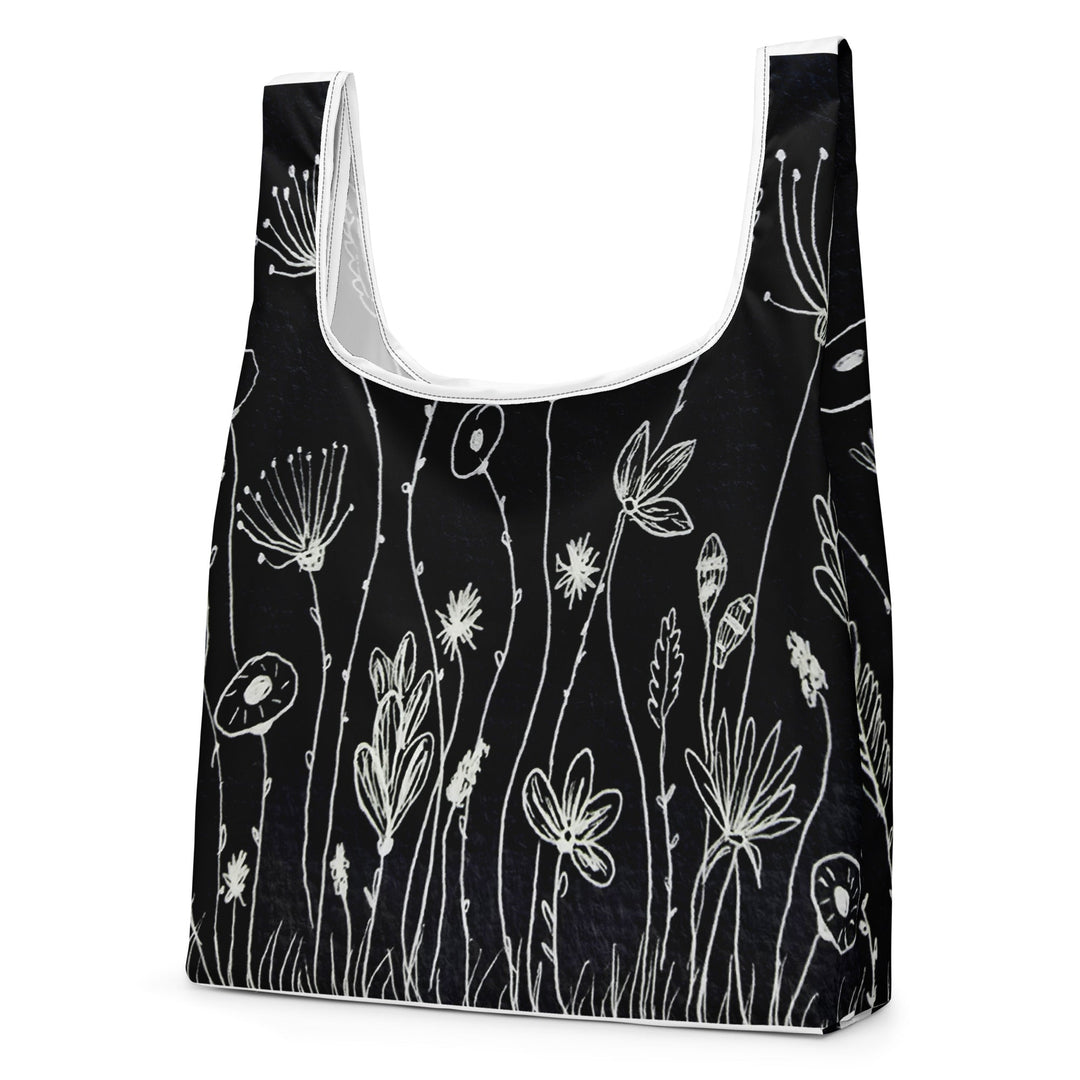 Midnight Sketch Flow Artistic Tote Bag by Polendo - Polendo Design artistic tote bag
