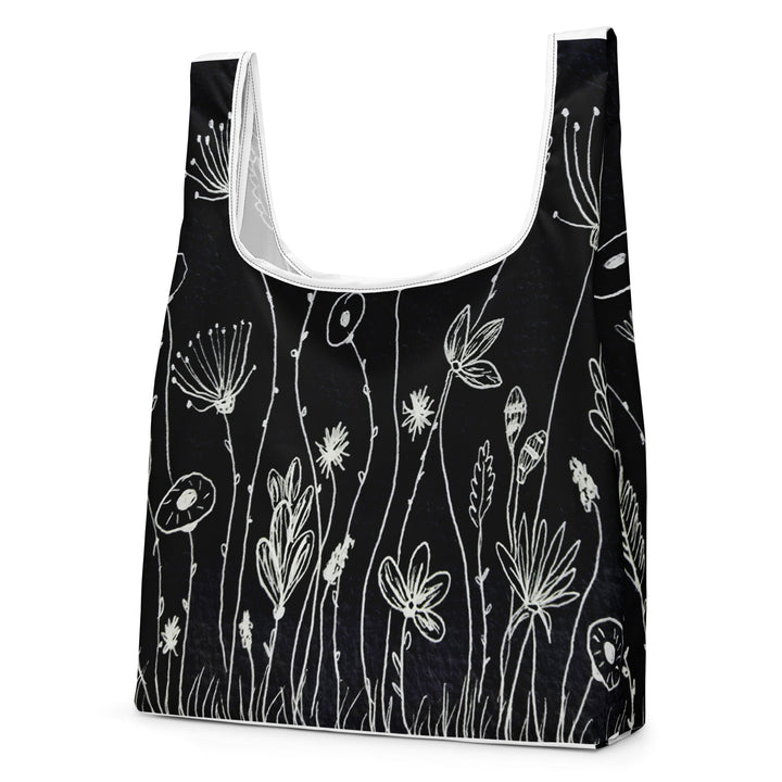 Midnight Sketch Flow Artistic Tote Bag by Polendo - Polendo Design artistic tote bag
