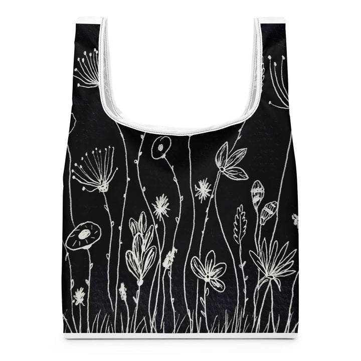 Midnight Sketch Flow Artistic Tote Bag by Polendo - Polendo Design artistic tote bag
