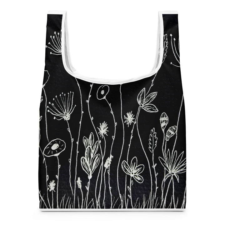 Midnight Sketch Flow Artistic Tote Bag by Polendo - Polendo Design artistic tote bag