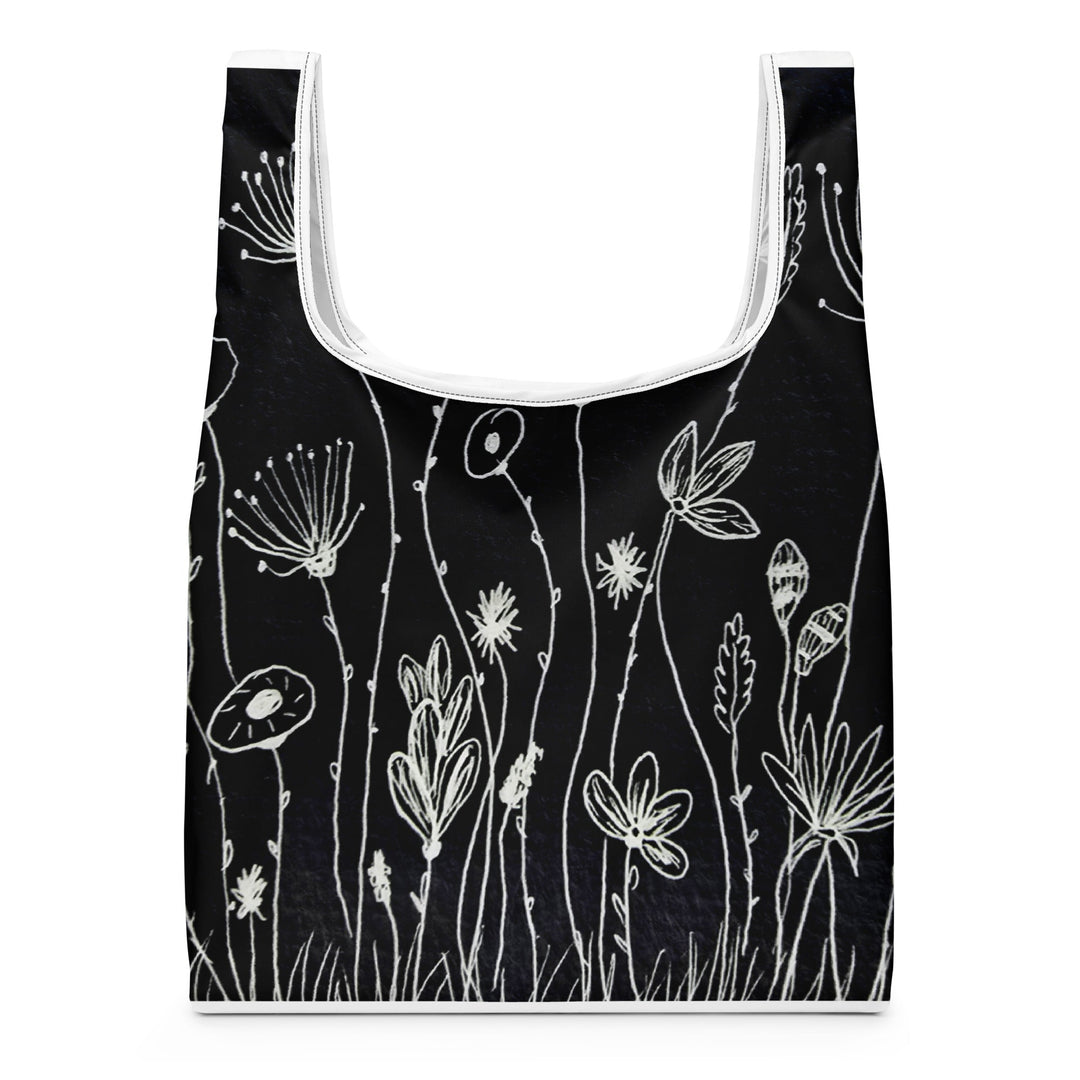 Midnight Sketch Flow Artistic Tote Bag by Polendo - Polendo Design artistic tote bag