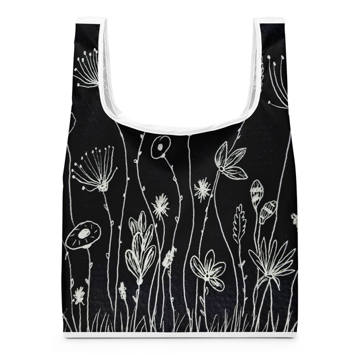 Midnight Sketch Flow Artistic Tote Bag by Polendo - Polendo Design artistic tote bag