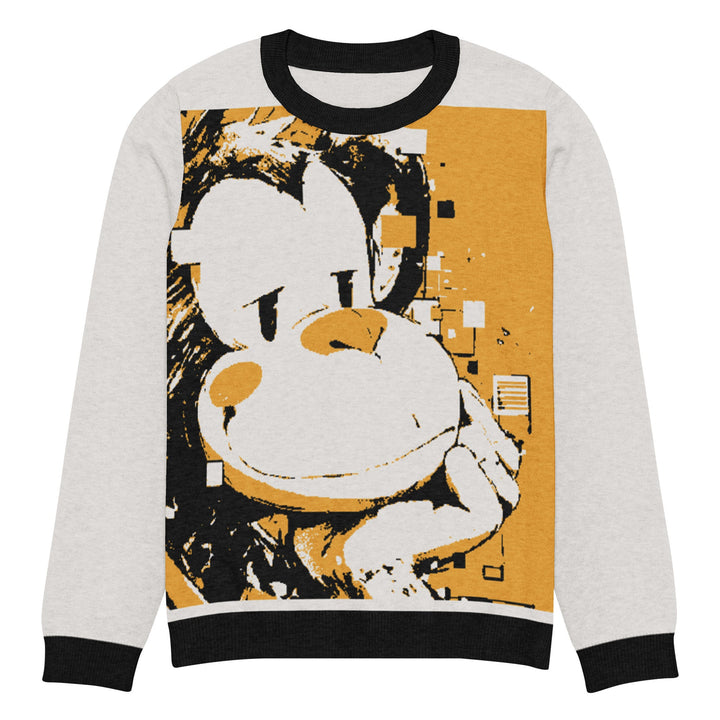 Monkey Knitted crew neck sweater - Polendo Design