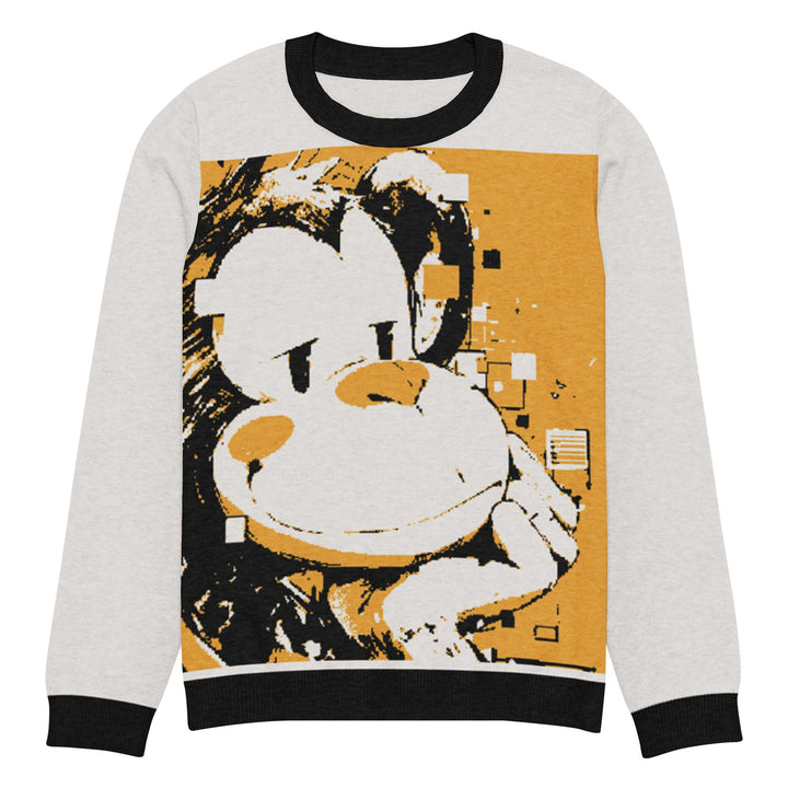 Monkey Knitted crew neck sweater - Polendo Design
