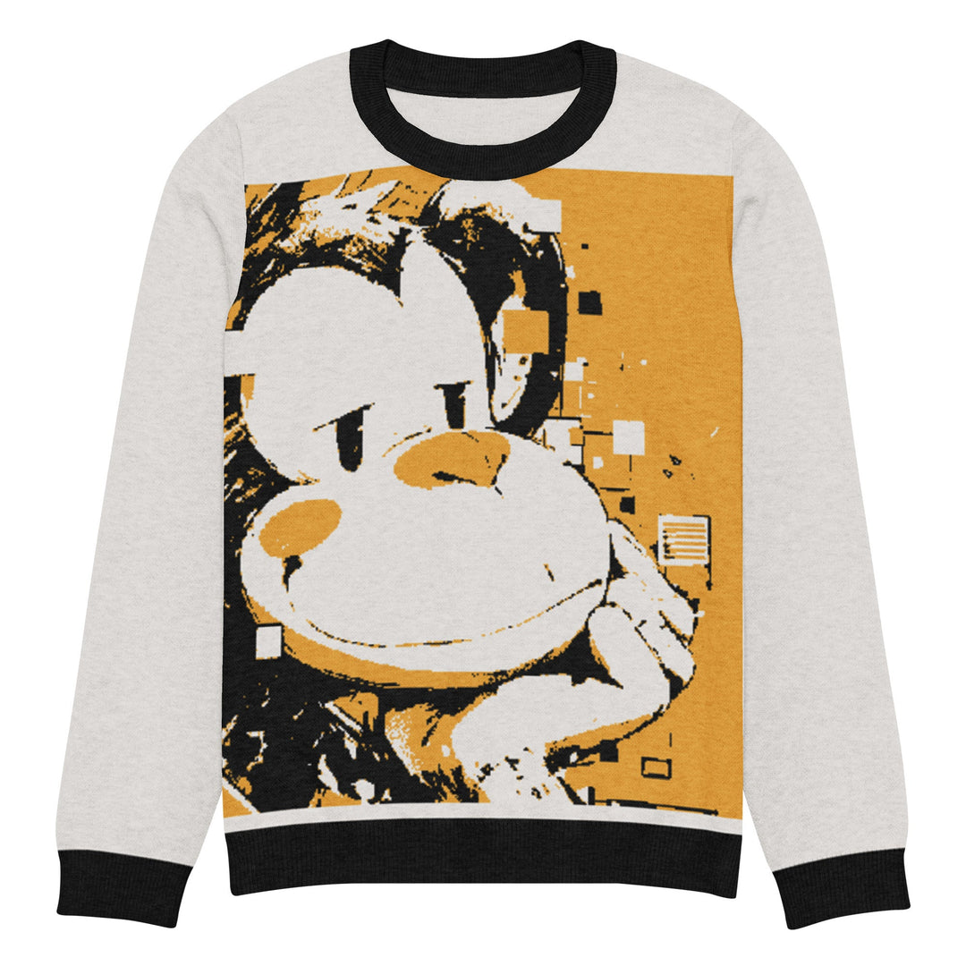 Monkey Knitted crew neck sweater - Polendo Design