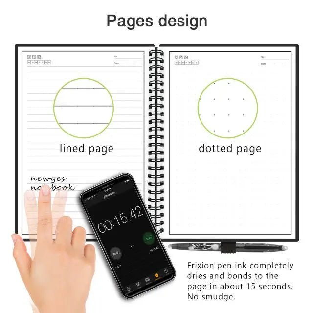 Newyes B5 Reusable Waterproof Smart Spiral Notebook - Polendo Design