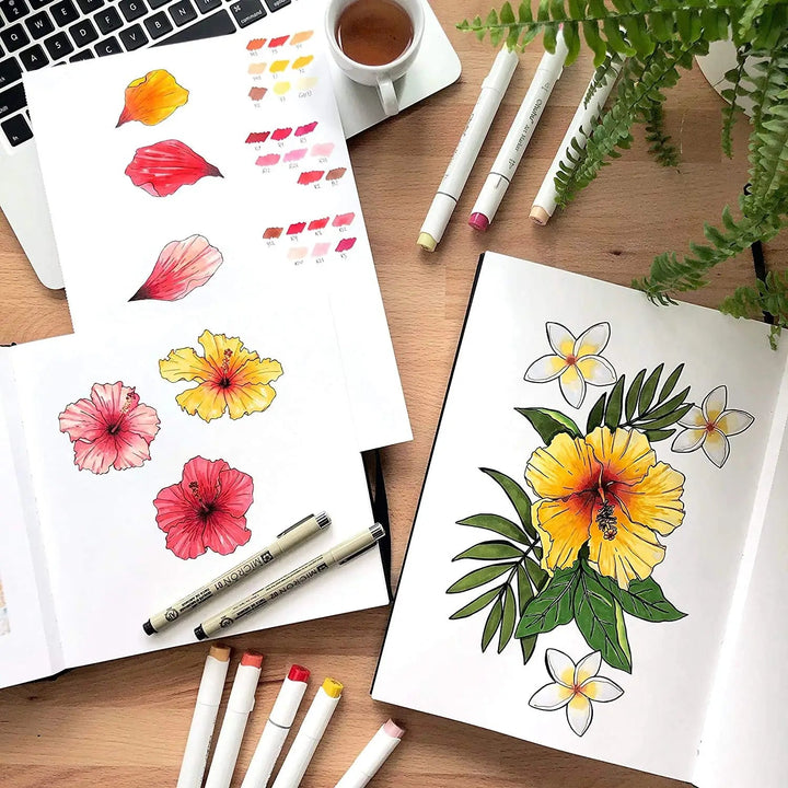 Ohuhu Marker Pad Sketchbook – Hard Cover Art Notebook - Polendo Design ohuhu marker pad sketchbook