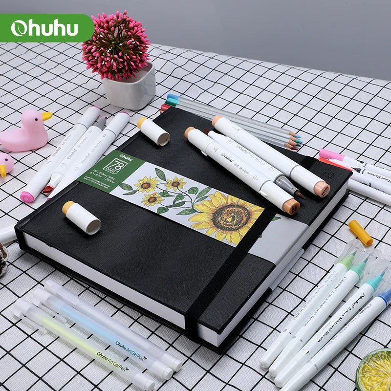 Ohuhu Marker Pad Sketchbook – Hard Cover Art Notebook - Polendo Design ohuhu marker pad sketchbook
