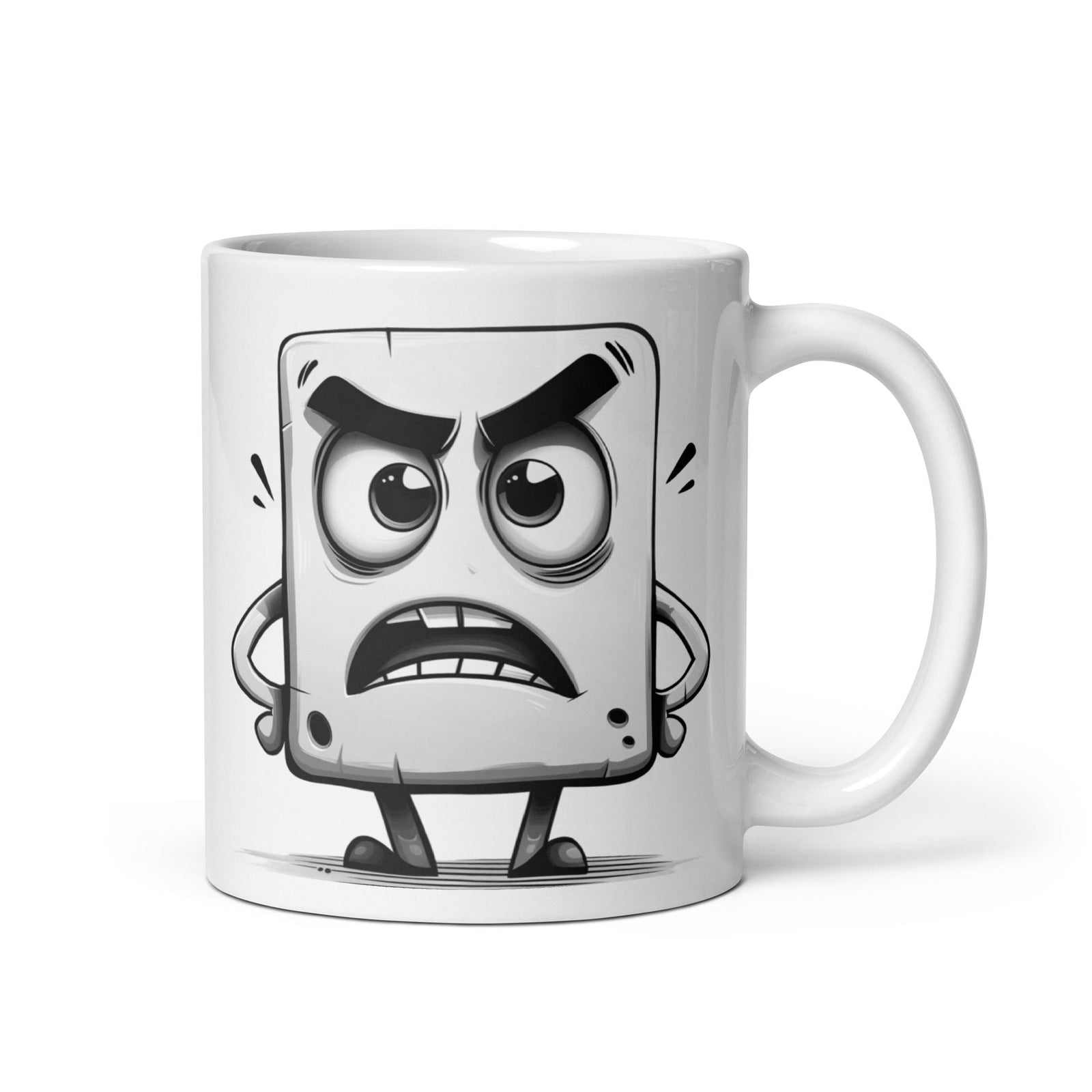 "Over it Little Block" White glossy mug - Polendo Design