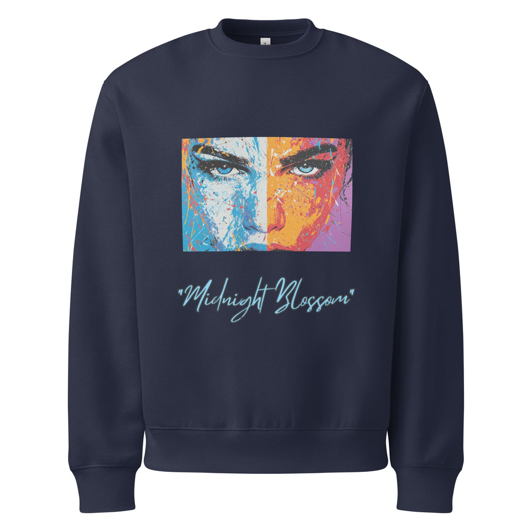 "Midnight Blossom" heavyweight sweatshirt - Polendo Design oversized heavyweight sweatshirt