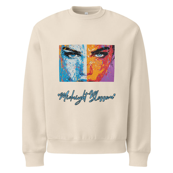 "Midnight Blossom" heavyweight sweatshirt - Polendo Design oversized heavyweight sweatshirt