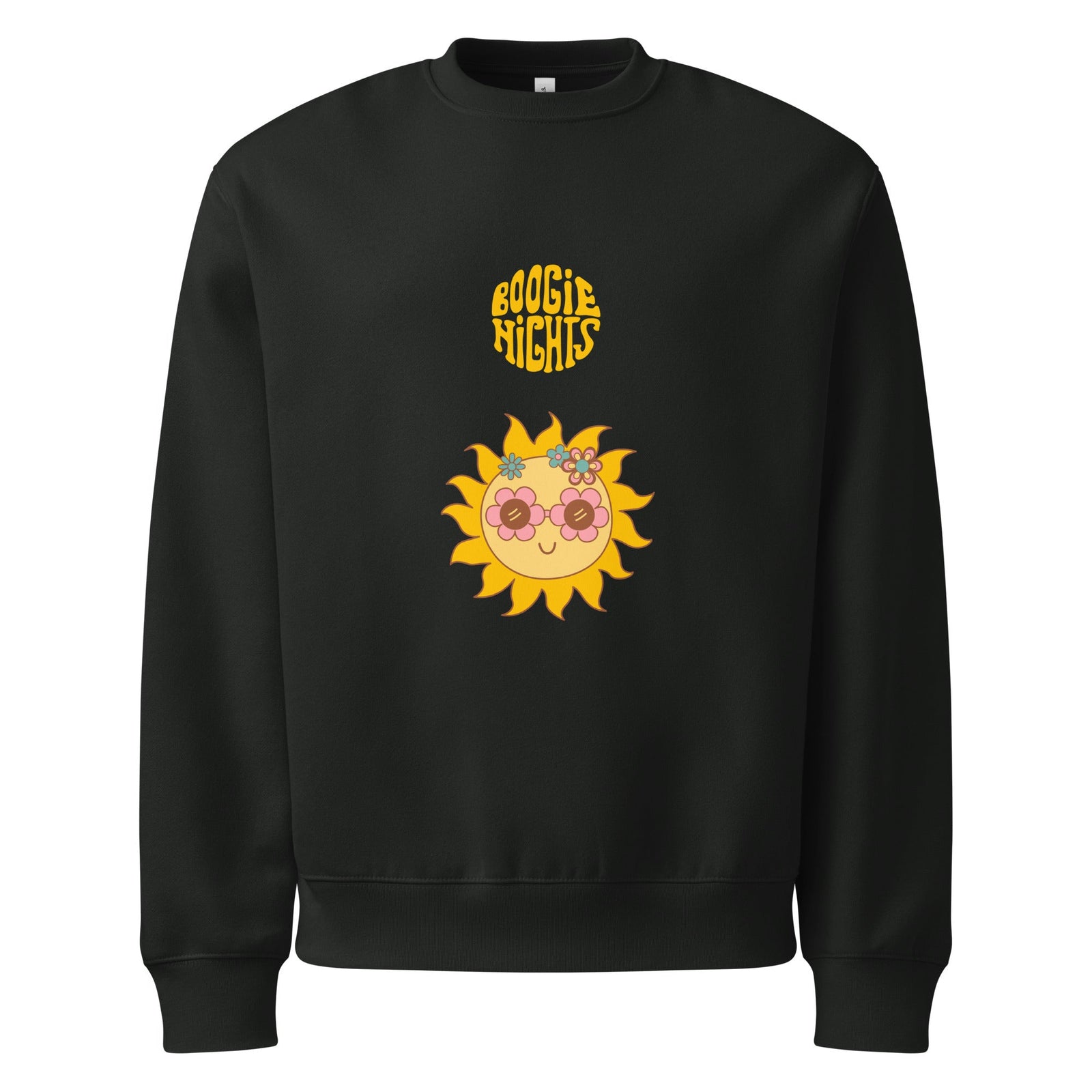 Minimal Comfort Sweatshirt – Soft Fleece, Sunny Boogie Nights — Grey