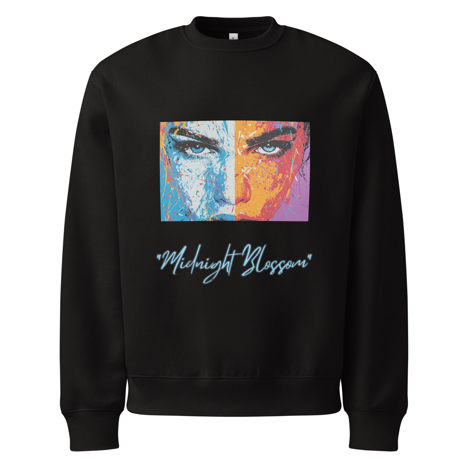"Midnight Blossom" heavyweight sweatshirt - Polendo Design oversized heavyweight sweatshirt