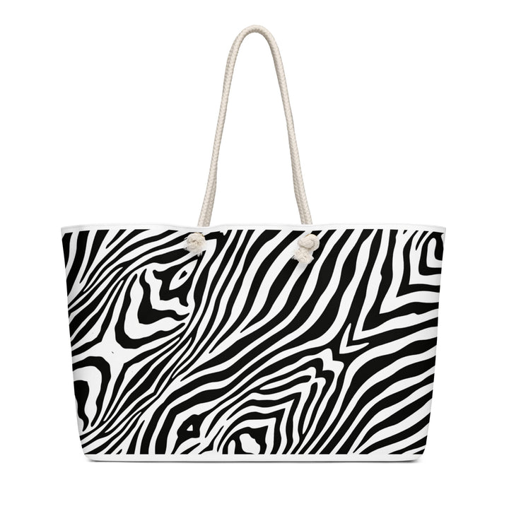 Zebra Pattern Oversized Weekender Bag for Travel - Polendo Design zebra pattern oversized weekender bag