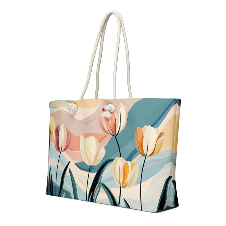 Blush Meadow Bloom Oversized Weekender Bag - Polendo Design Blush Meadow Bloom oversized weekender bag