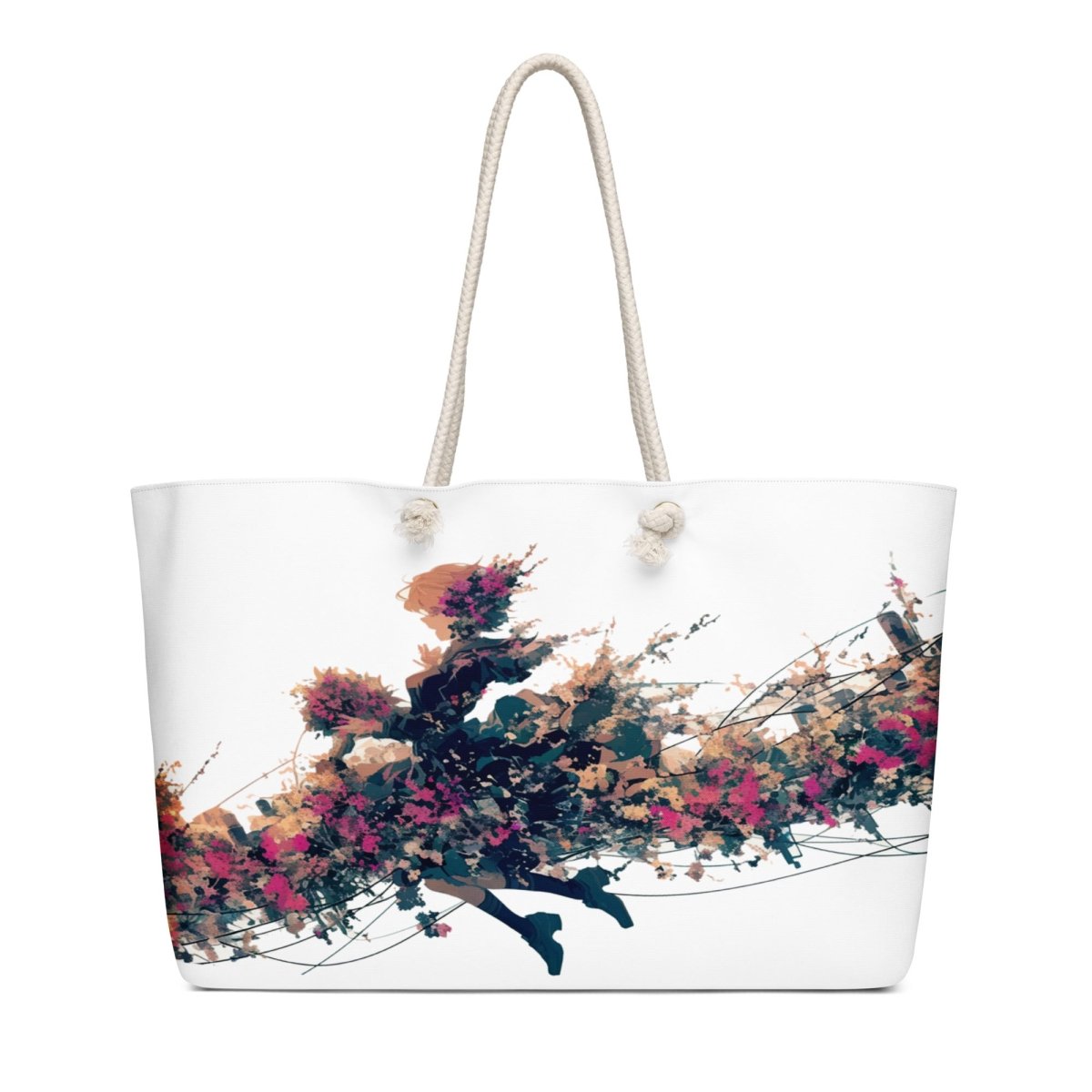 Wildflower Motion Oversized Weekender Bag - Polendo Design Wildflower Motion oversized weekender bag