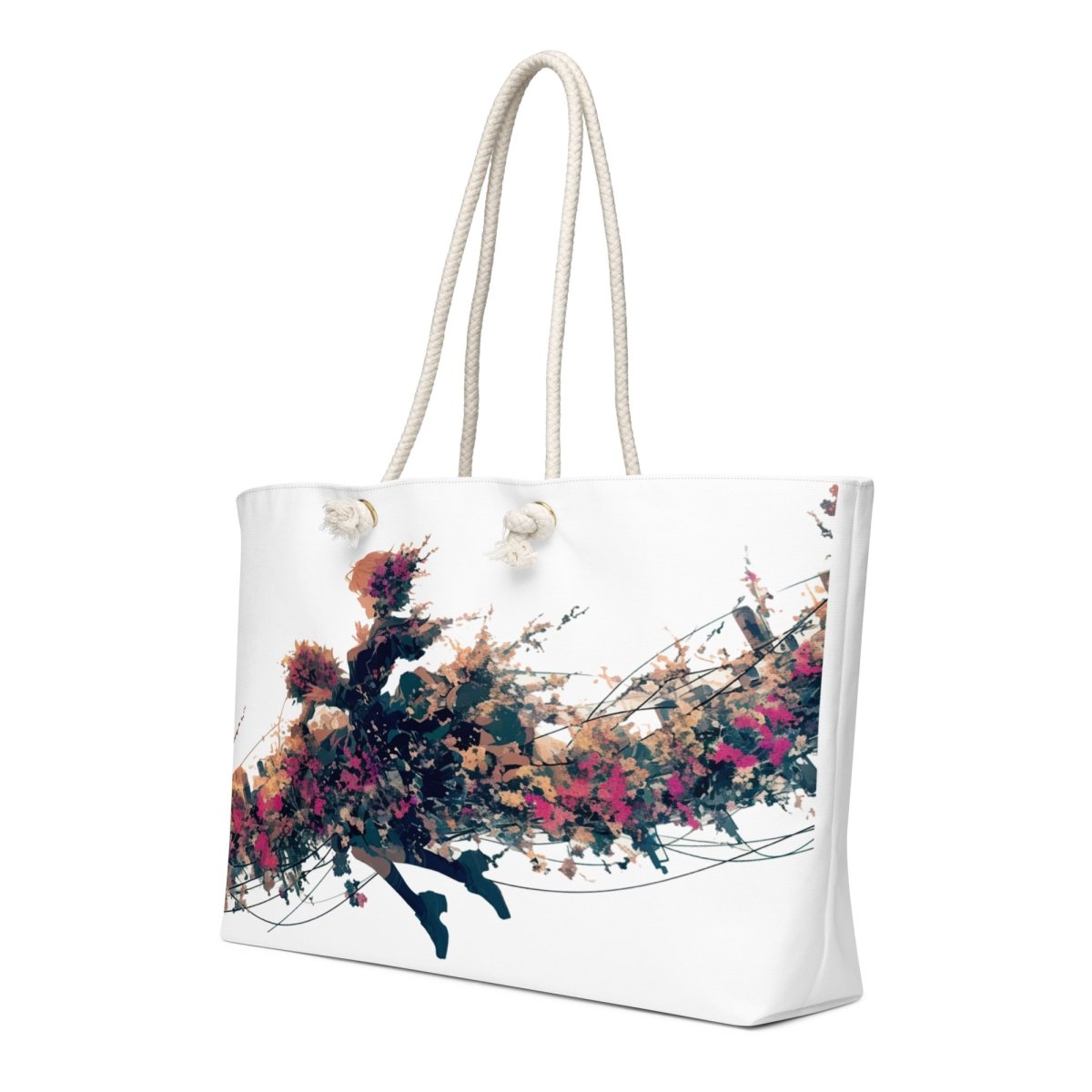 Wildflower Motion Oversized Weekender Bag - Polendo Design Wildflower Motion oversized weekender bag