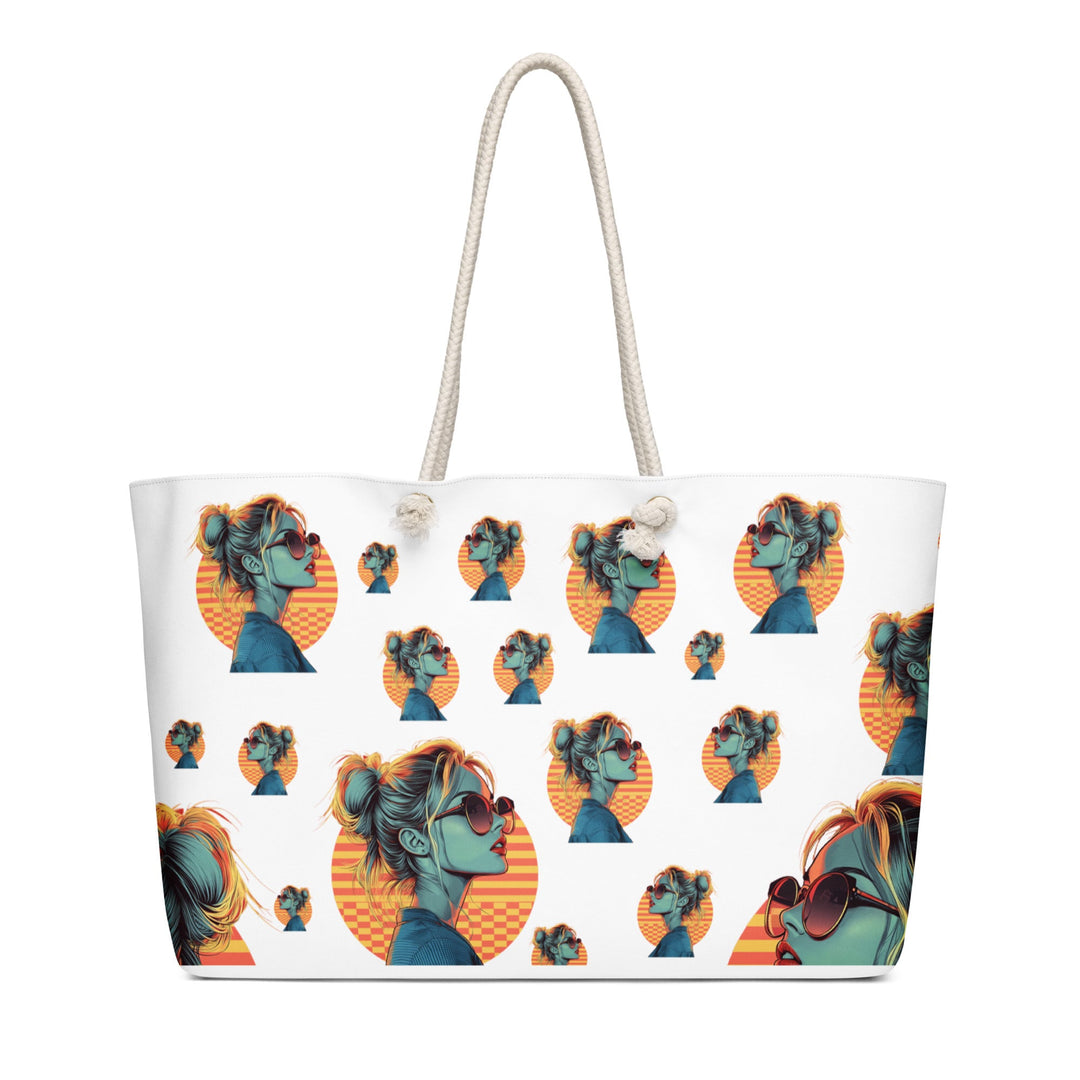 Liz Pattern Oversized Weekender Bag for Travel - Polendo Design liz pattern oversized weekender bag