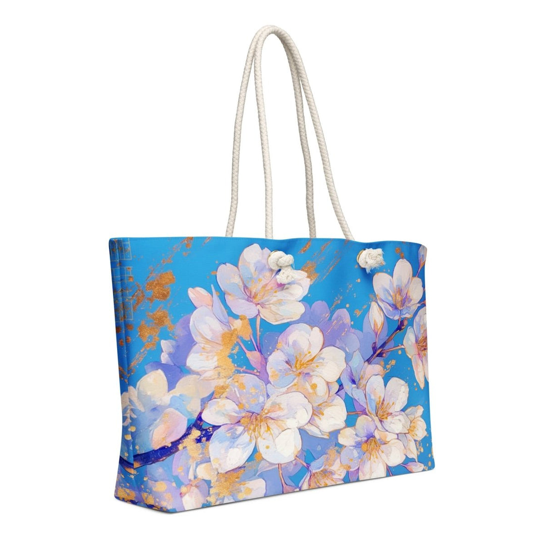 Azure Blossom Breeze Oversized Weekender Bag - Polendo Design Azure Blossom Breeze oversized weekender bag