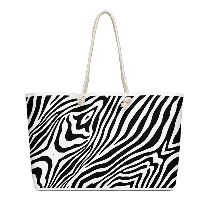 Zebra Pattern Oversized Weekender Bag for Travel - Polendo Design zebra pattern oversized weekender bag