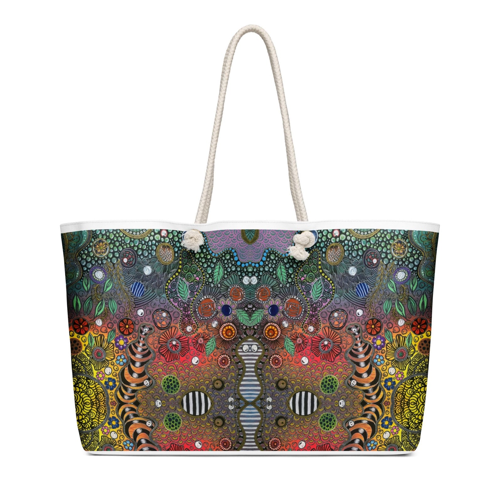 Symmetry of Life Weekender Bag – Oversized Travel Tote - Polendo Design weekender bag