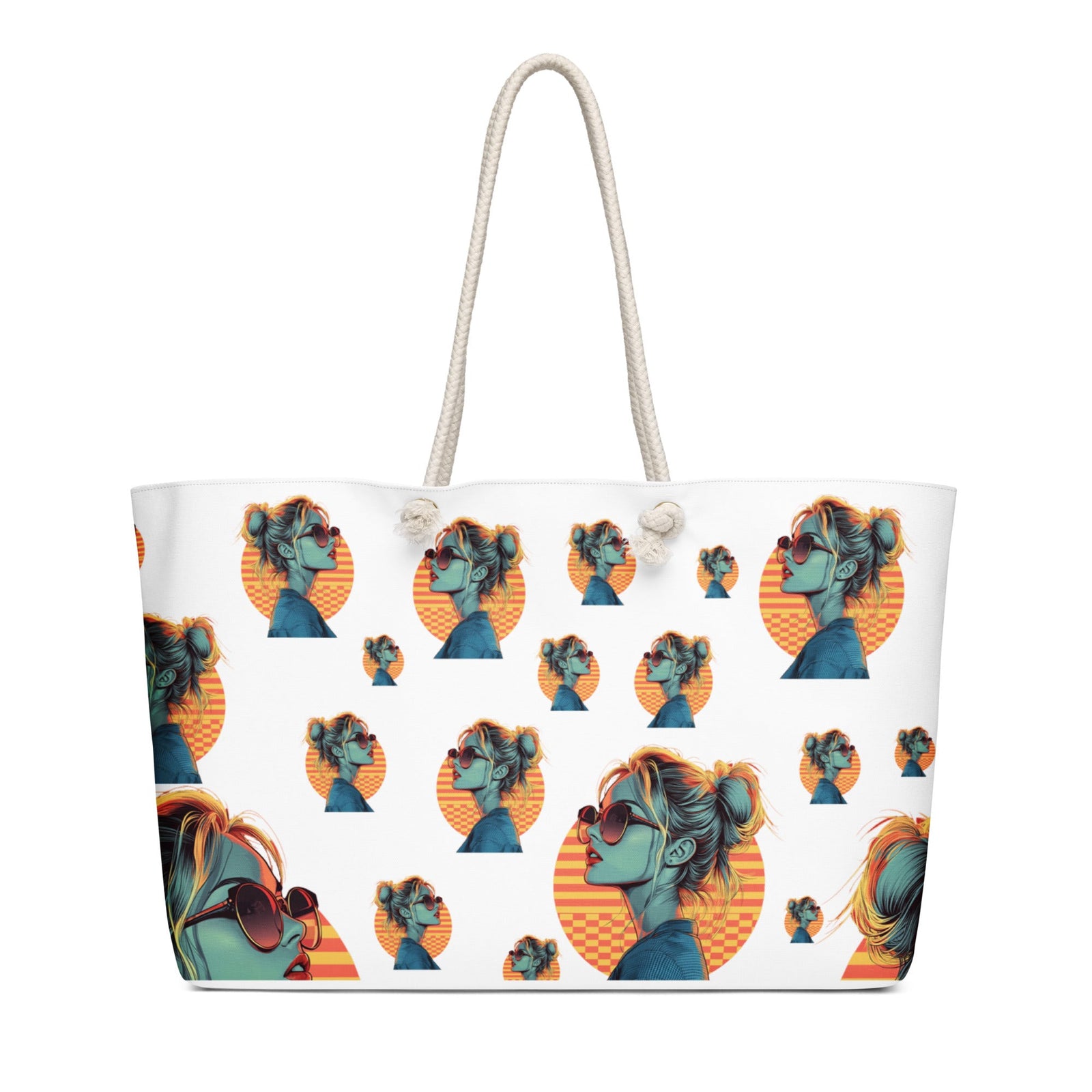 Liz Pattern Oversized Weekender Bag for Travel - Polendo Design liz pattern oversized weekender bag