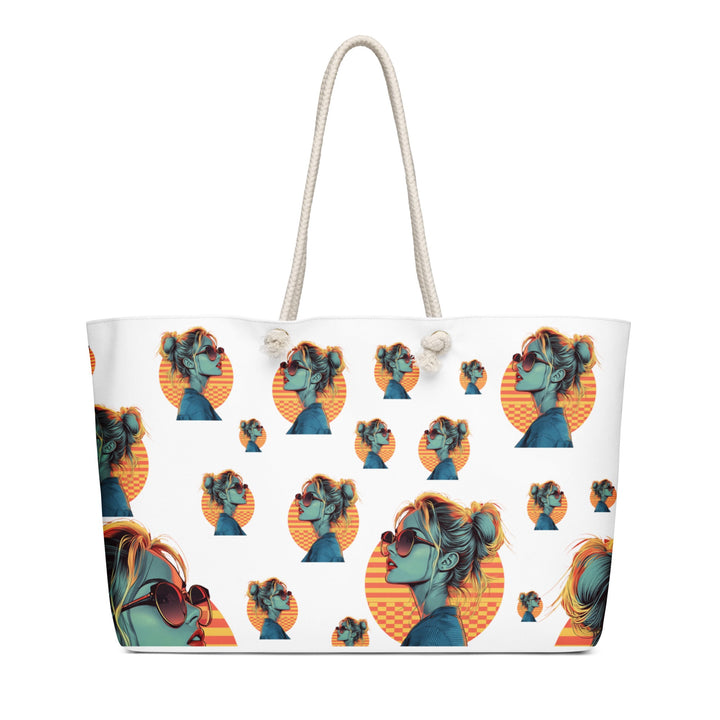 Liz Pattern Oversized Weekender Bag for Travel - Polendo Design liz pattern oversized weekender bag