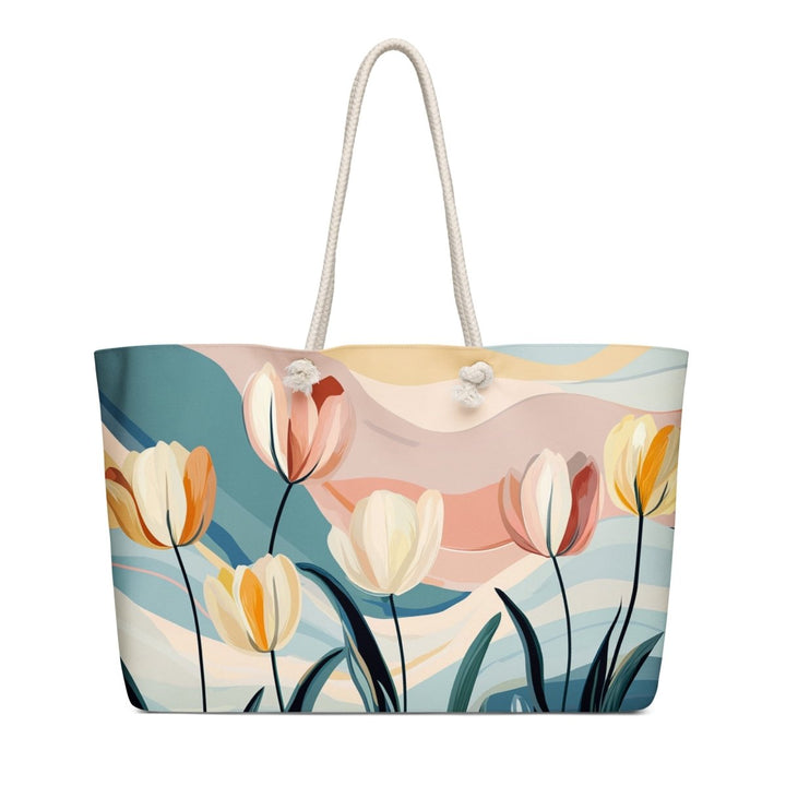 Blush Meadow Bloom Oversized Weekender Bag - Polendo Design Blush Meadow Bloom oversized weekender bag