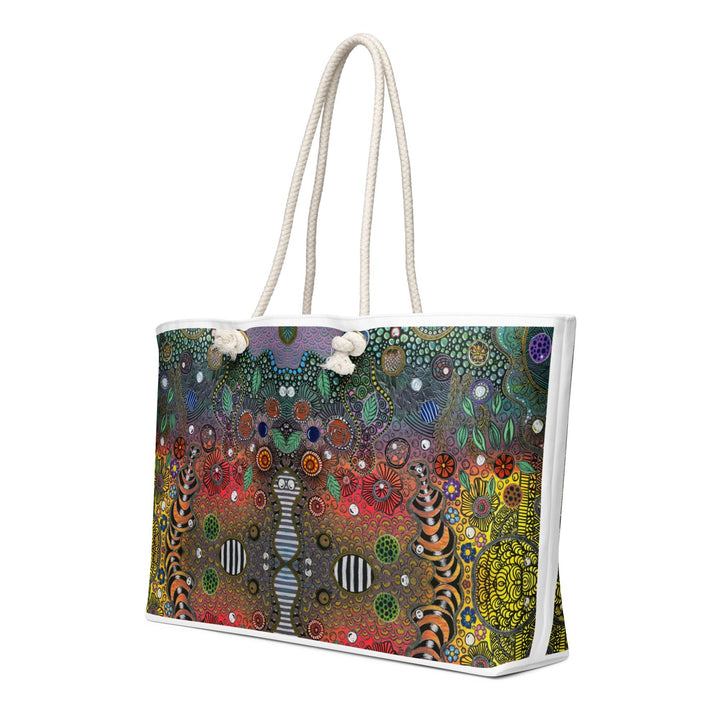 Symmetry of Life Weekender Bag – Oversized Travel Tote - Polendo Design weekender bag
