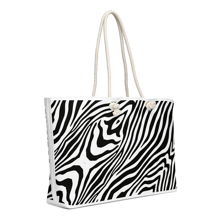Zebra Pattern Oversized Weekender Bag for Travel - Polendo Design zebra pattern oversized weekender bag