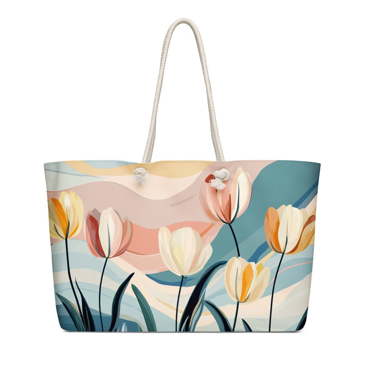 Blush Meadow Bloom Oversized Weekender Bag - Polendo Design Blush Meadow Bloom oversized weekender bag