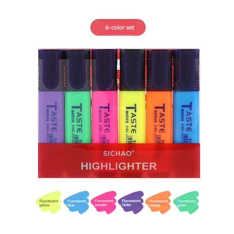 Pastel Highlighter Set (4/6/8pcs) – Study &amp; Journaling Pens - Polendo Design pastel highlighter set