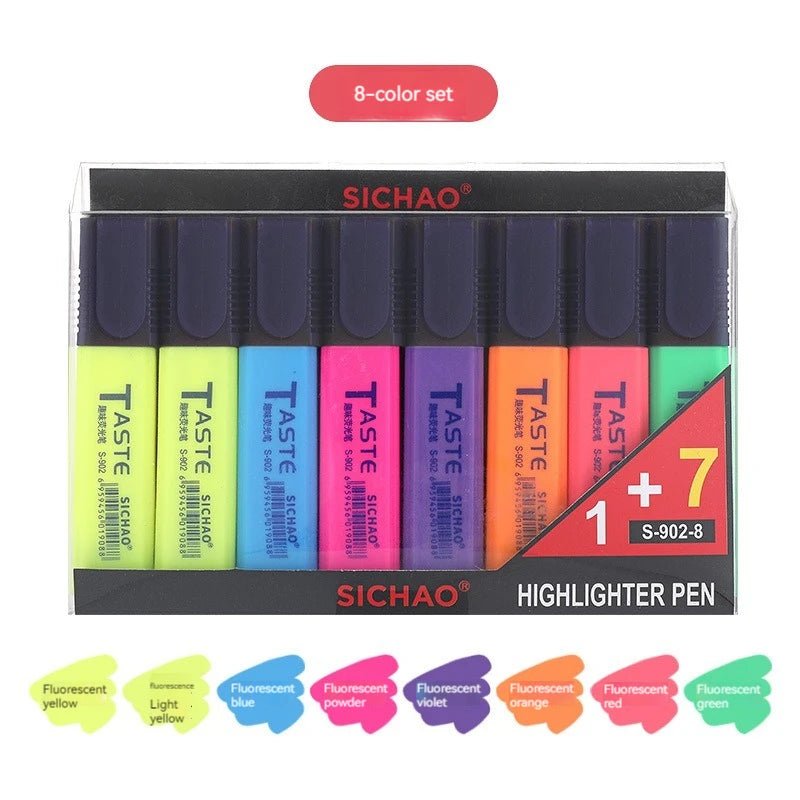 Pastel Highlighter Set (4/6/8pcs) – Study &amp; Journaling Pens - Polendo Design pastel highlighter set