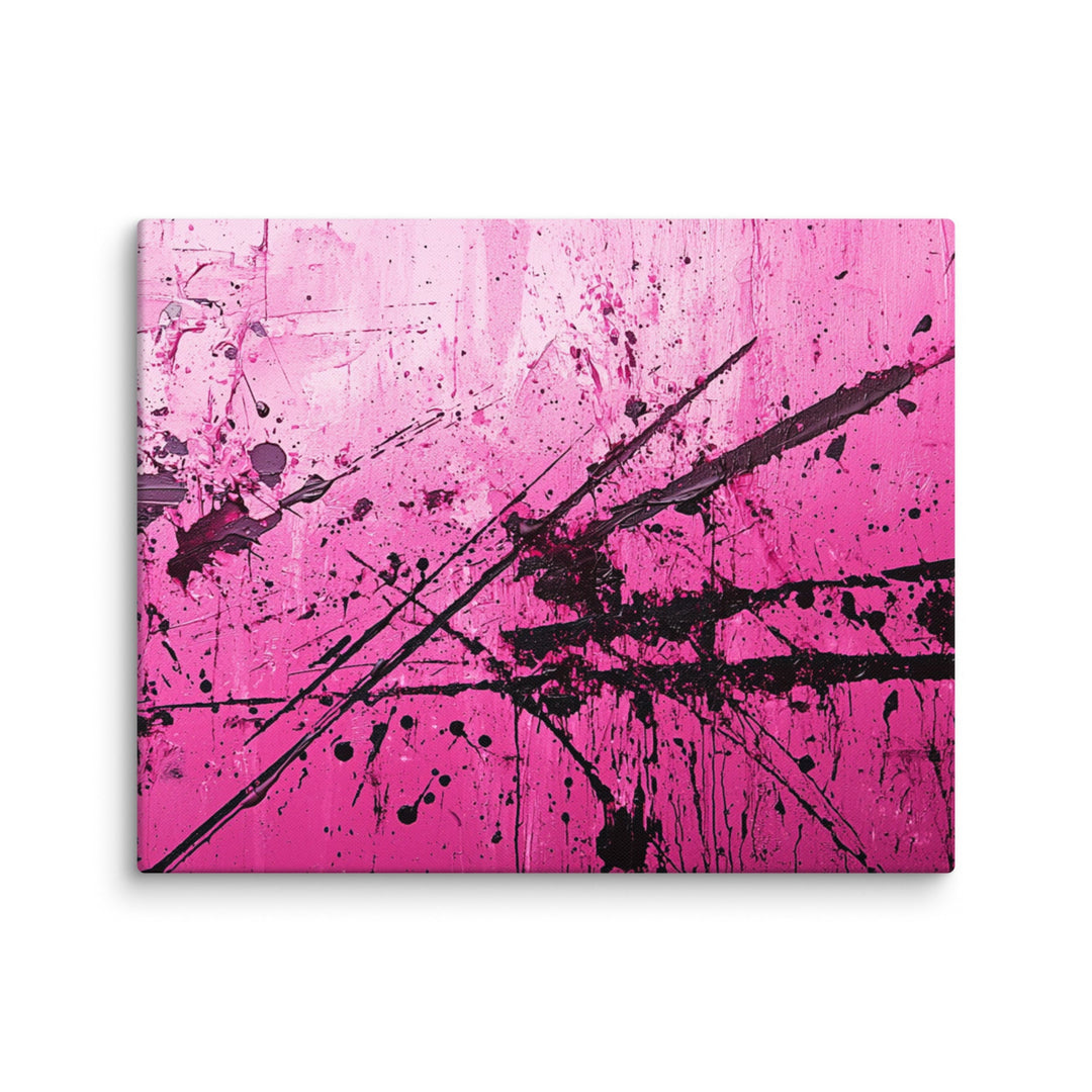 Pink Noise Abstract Wall Art Canvas Print - Polendo Design