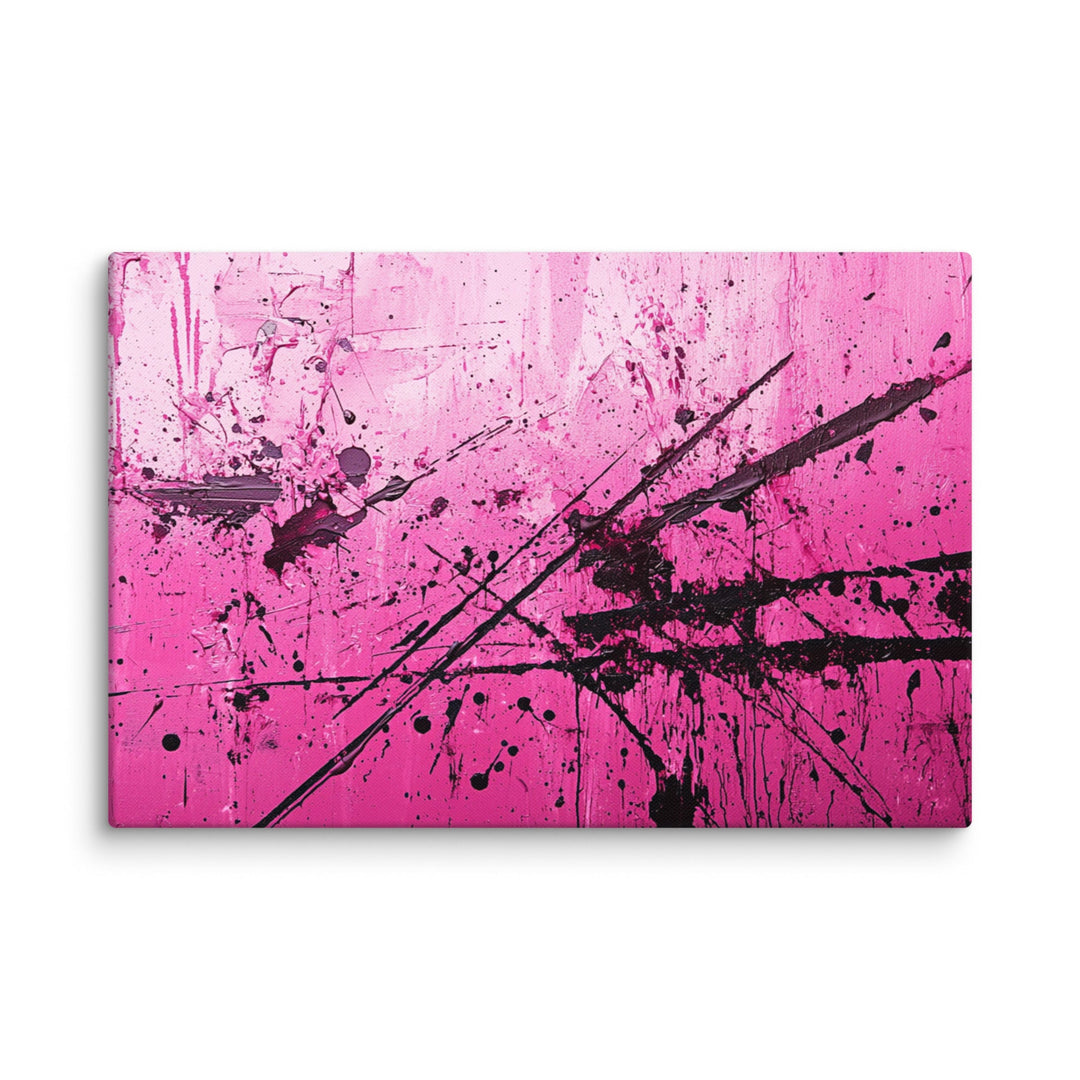Pink Noise Abstract Wall Art Canvas Print - Polendo Design