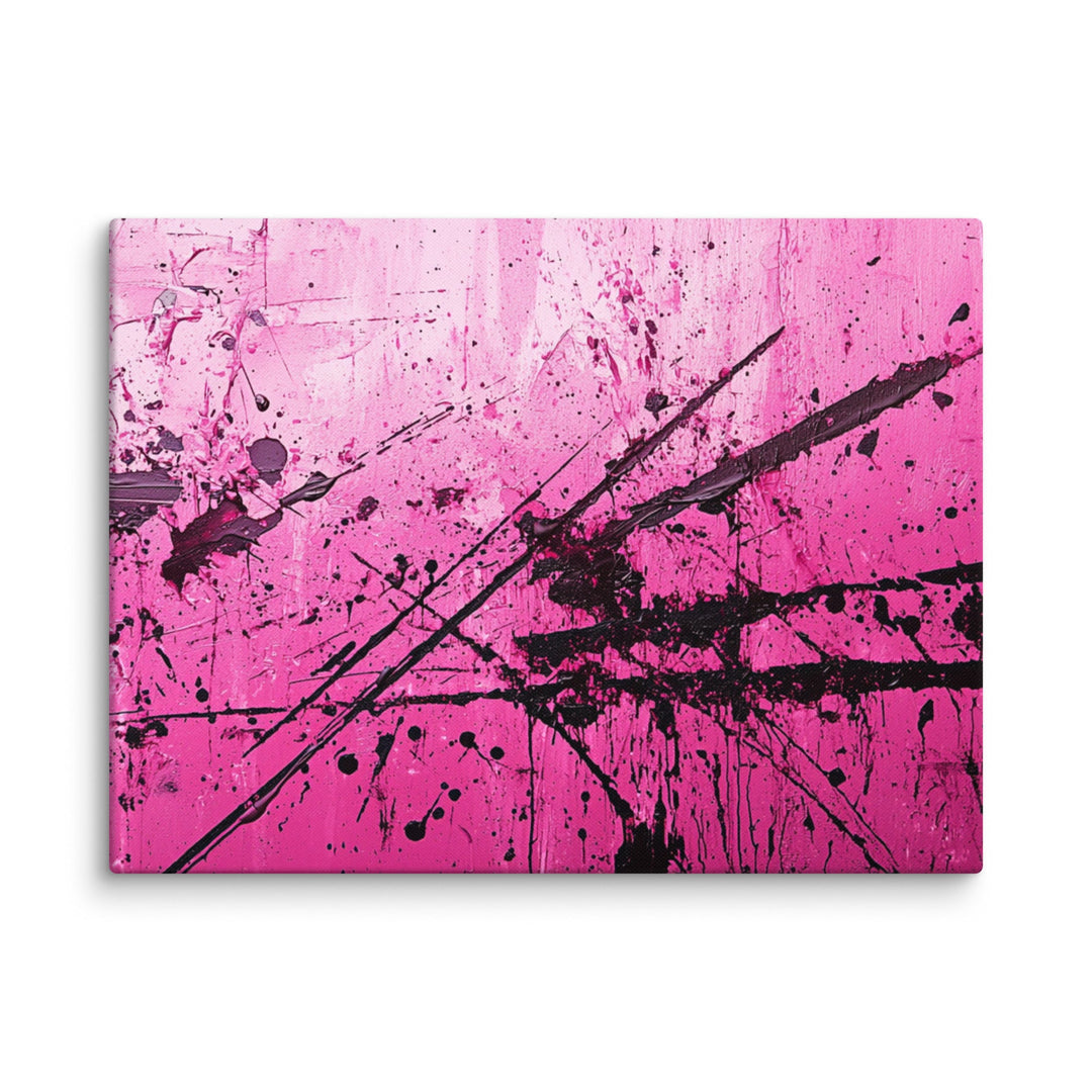 Pink Noise Abstract Wall Art Canvas Print - Polendo Design