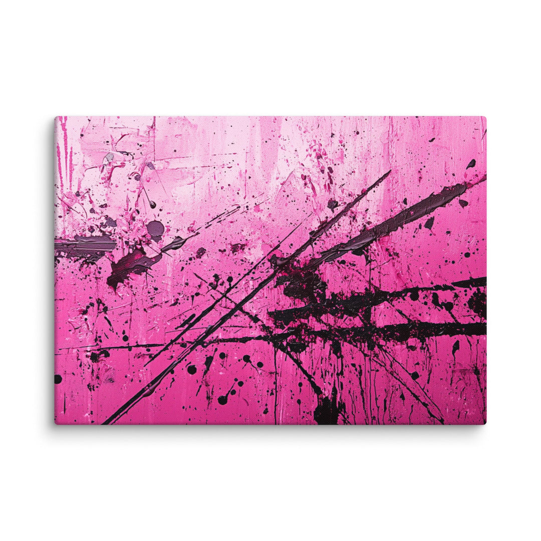 Pink Noise Abstract Wall Art Canvas Print - Polendo Design