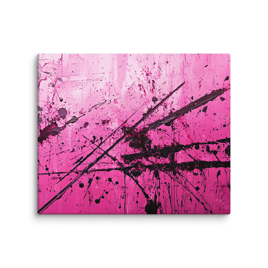 Pink Noise Abstract Wall Art Canvas Print - Polendo Design