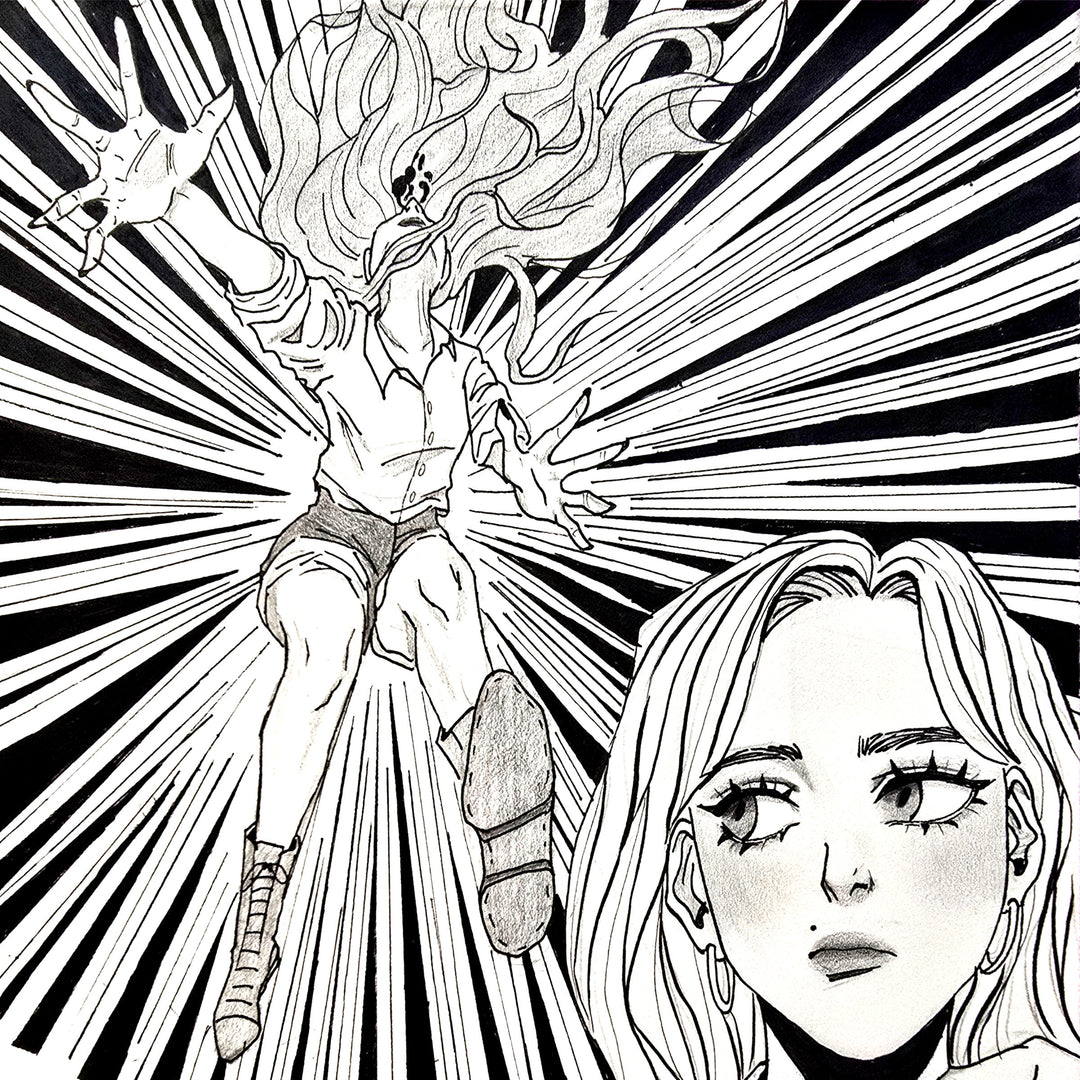 Hand drawn manga style character artwork by Polendo Design from the Polendo Characters original art series.