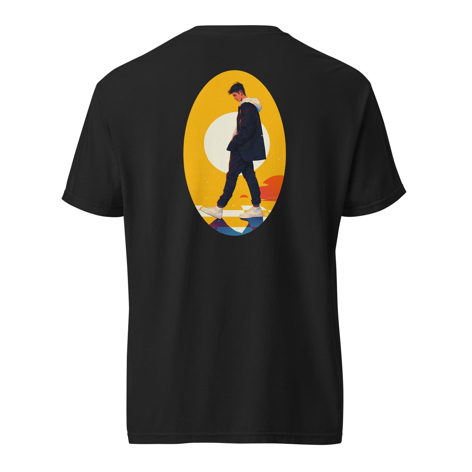 Polendo Golden Path T-Shirt – Bold Minimal Streetwear Design - Polendo Design Polendo Golden Path T-Shirt