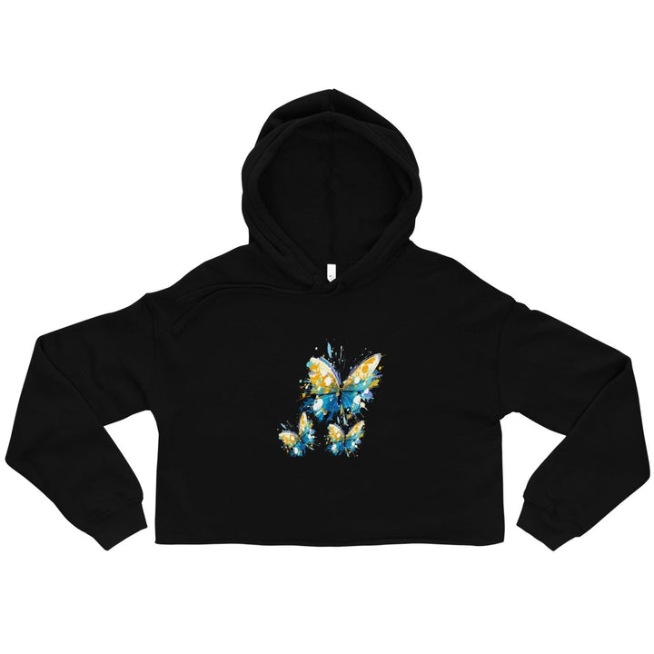 Polendo Radiant Butterfly Crop Hoodie - Polendo Design Polendo Radiant Butterfly Crop Hoodie