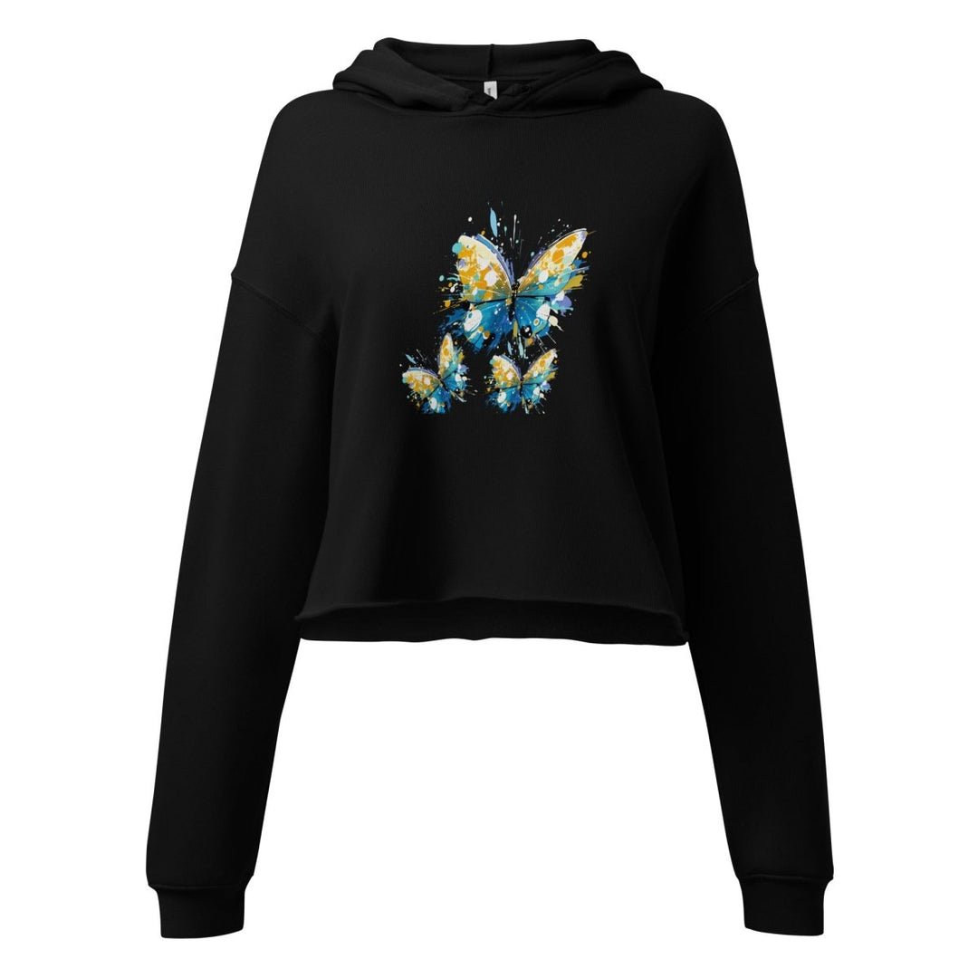 Polendo Radiant Butterfly Crop Hoodie - Polendo Design Polendo Radiant Butterfly Crop Hoodie