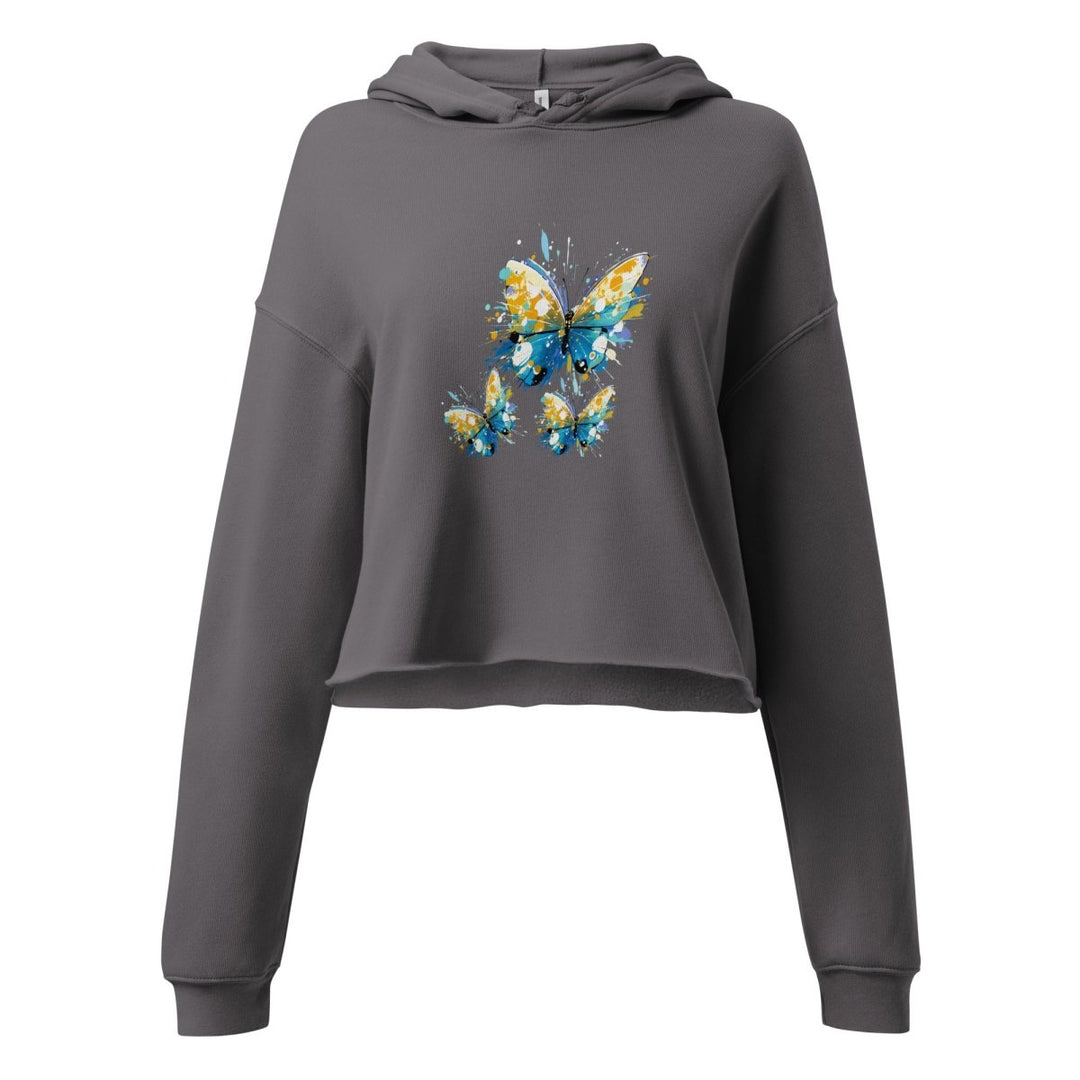 Polendo Radiant Butterfly Crop Hoodie - Polendo Design Polendo Radiant Butterfly Crop Hoodie