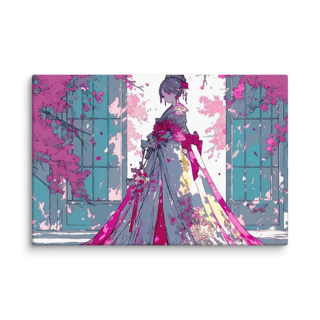Polendo Veiled Blossom Canvas Wall Art - Polendo Design Polendo Veiled Blossom Canvas