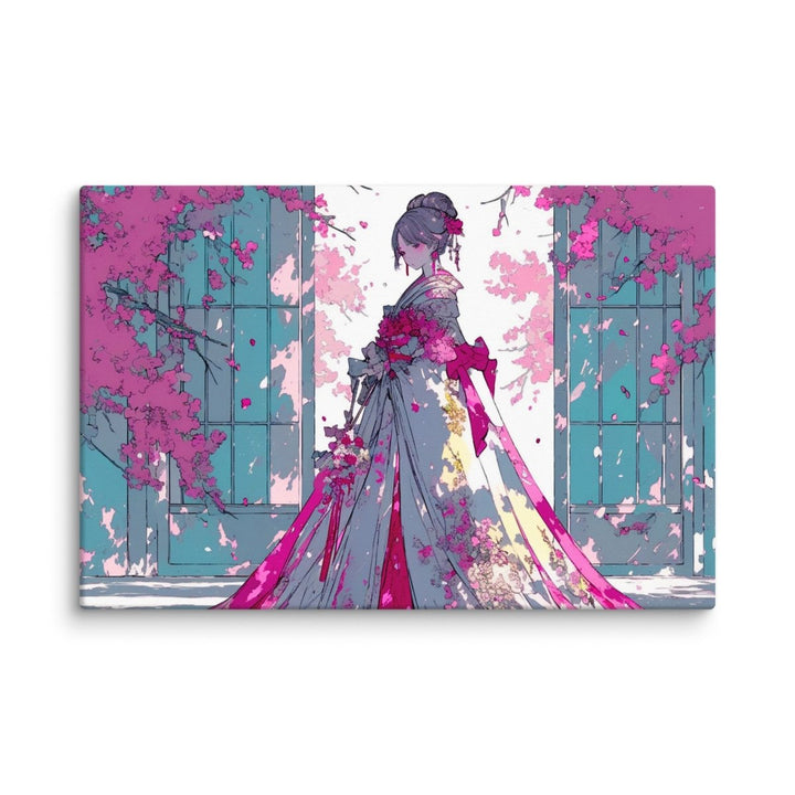 Polendo Veiled Blossom Canvas Wall Art - Polendo Design Polendo Veiled Blossom Canvas