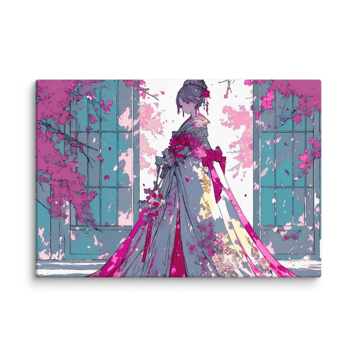 Polendo Veiled Blossom Canvas Wall Art - Polendo Design Polendo Veiled Blossom Canvas