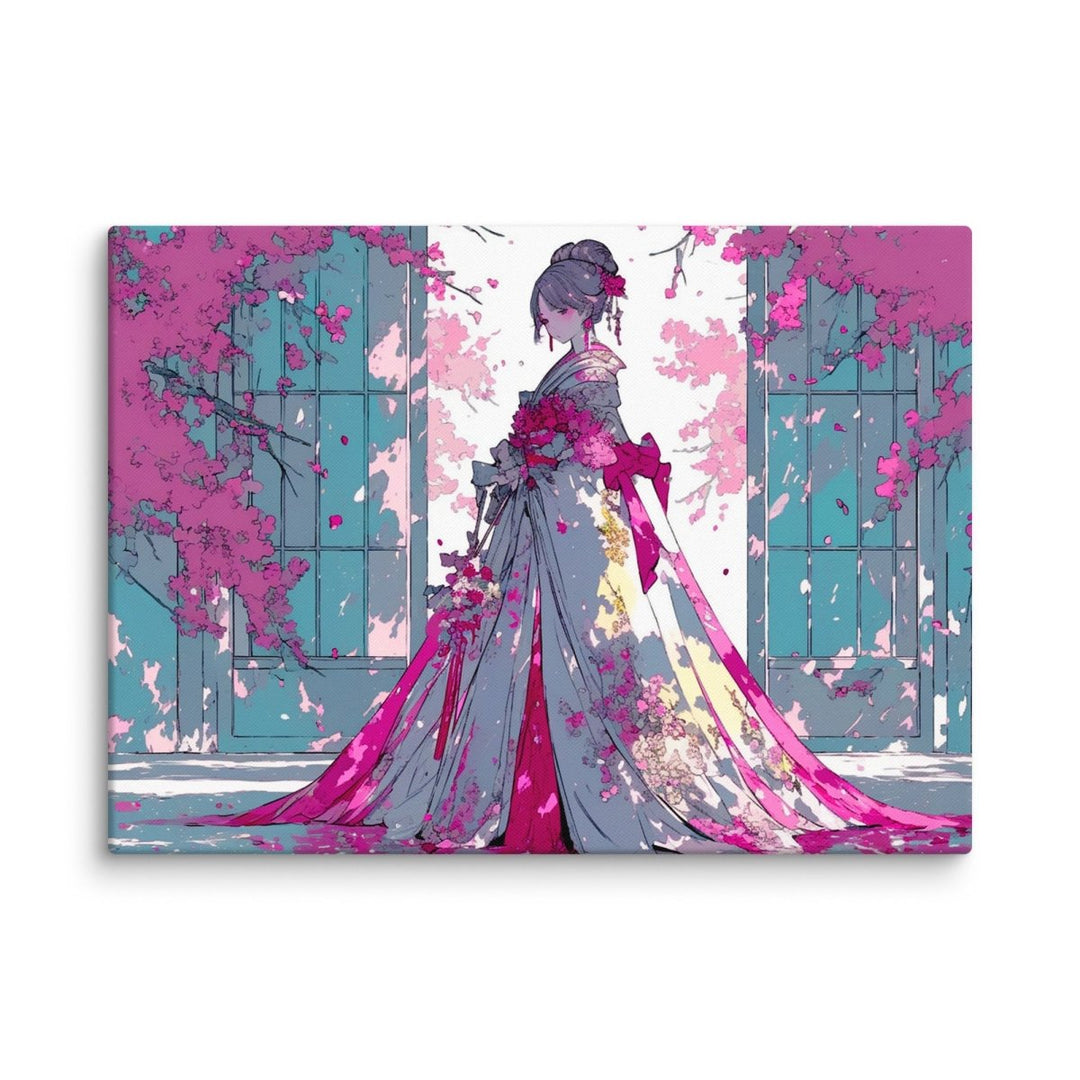 Polendo Veiled Blossom Canvas Wall Art - Polendo Design Polendo Veiled Blossom Canvas